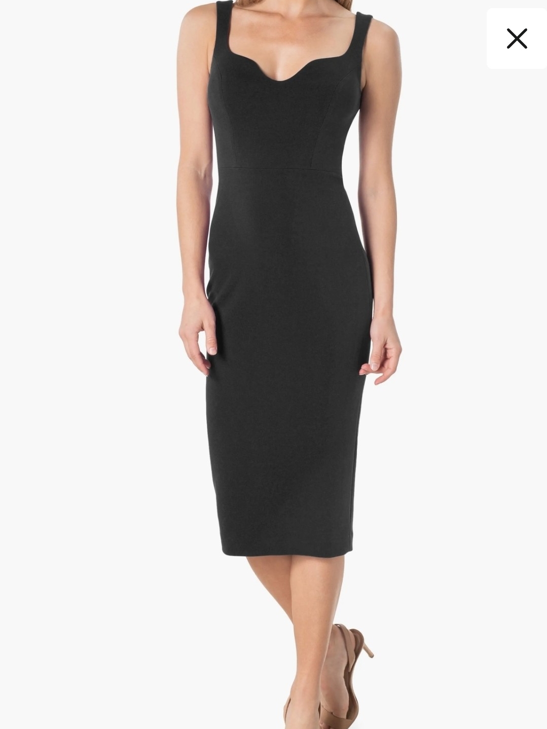 Dress The Population Black Sloan Midi Sheath Dress